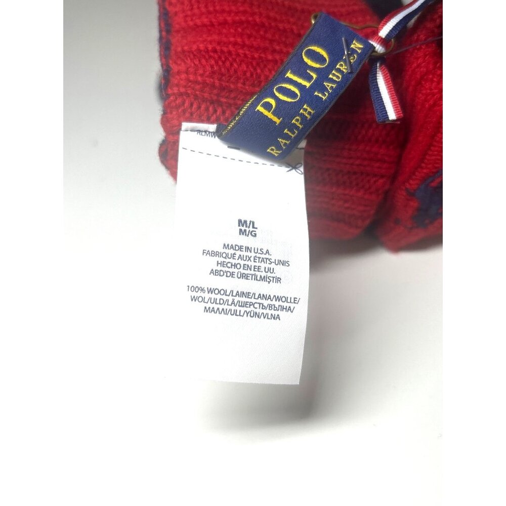 Polo Ralph Lauren USA Official 2018 Paralympic Olympic  Winter Wool Gloves New L - Picture 7 of 7